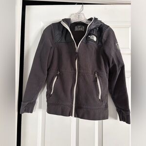 The North Face Kids Charcoal Gray Hooded Full-Zip Jacket